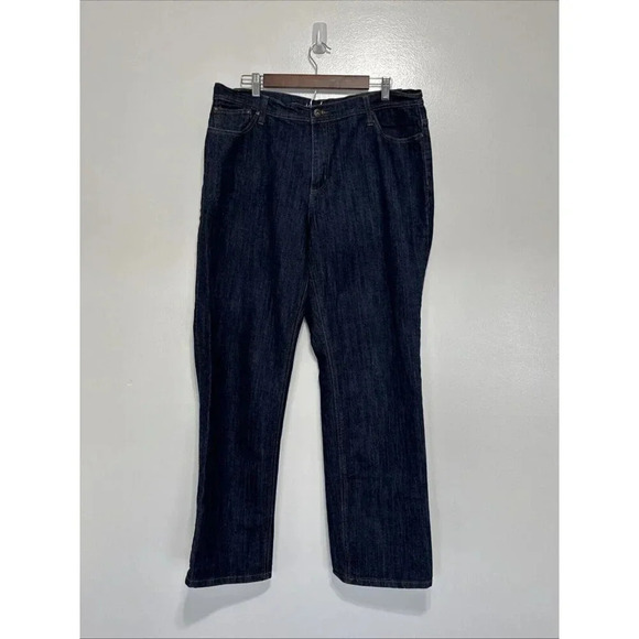 Women's Ashley Stewart Denim Blue Jeans Size 16W Plus Average Straight Pockets - Picture 1 of 6